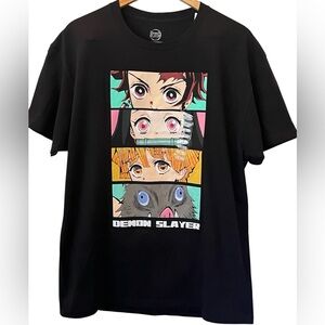 Demon Slayer Men’s L Black Graphic Tee